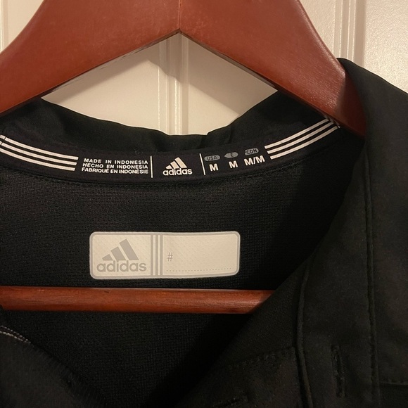 ADIDAS  CLIMACOOL POLO black with white sides,‎ embroidered Adidas right chest - Picture 3 of 8